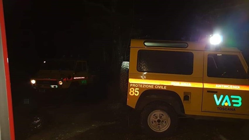 Incendio a Rufina, intervento VAB e Vigili del Fuoco