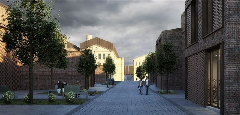 Rendering del progetto di restauro della ex Brunelleschi di Fabio Ventimiglia e Lapo Fioravanti