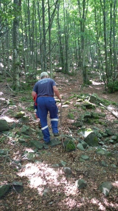 Le richerche del disperso a San Godenzo. Vigili del Fuoco, Misericordia