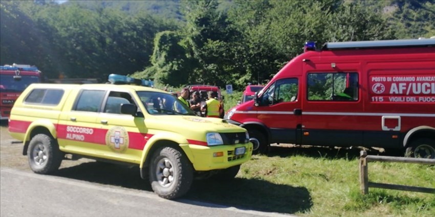 Task force per le ricerche di Lino Falugiani a San Godenzo