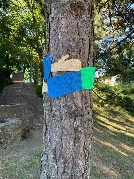 Lavori per il progetto Colora la Consuma - Art on the road""  dell'associazione consuma creativa