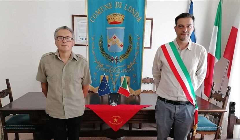 Il Sindaco di Londa Tommaso Cuoretti e Loredano Taccini per l'Anniversario della Liberazione nazifascista