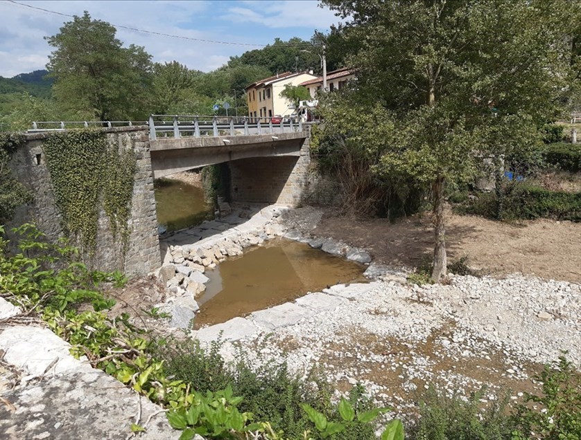 Torrente Sieci a Molino del Piano: confluisce nell'Arno