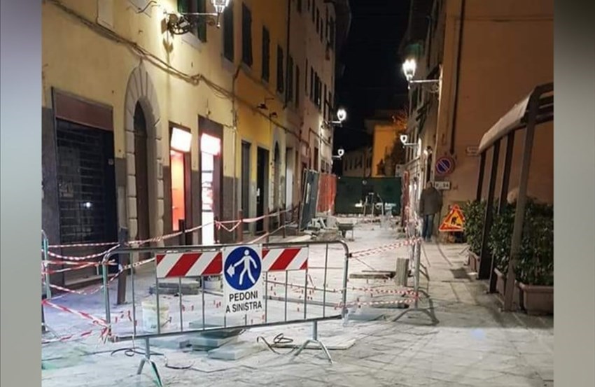 Lavori in Via Ghiberti a Pontassieve