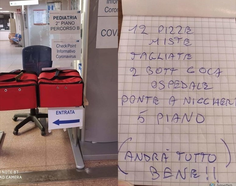 Consegna pizze sospese a Ponte a Niccheri donate dai clienti della Pizzeria I Francescani
