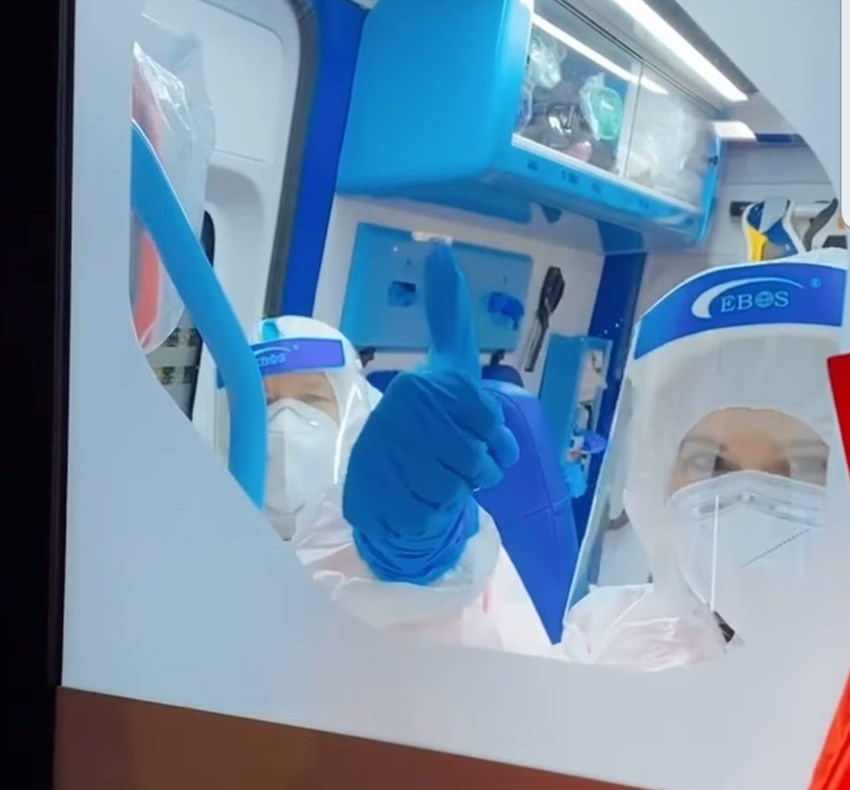 Un frame del video realizzato dai Volontari della  Croce Azzurra Reggello