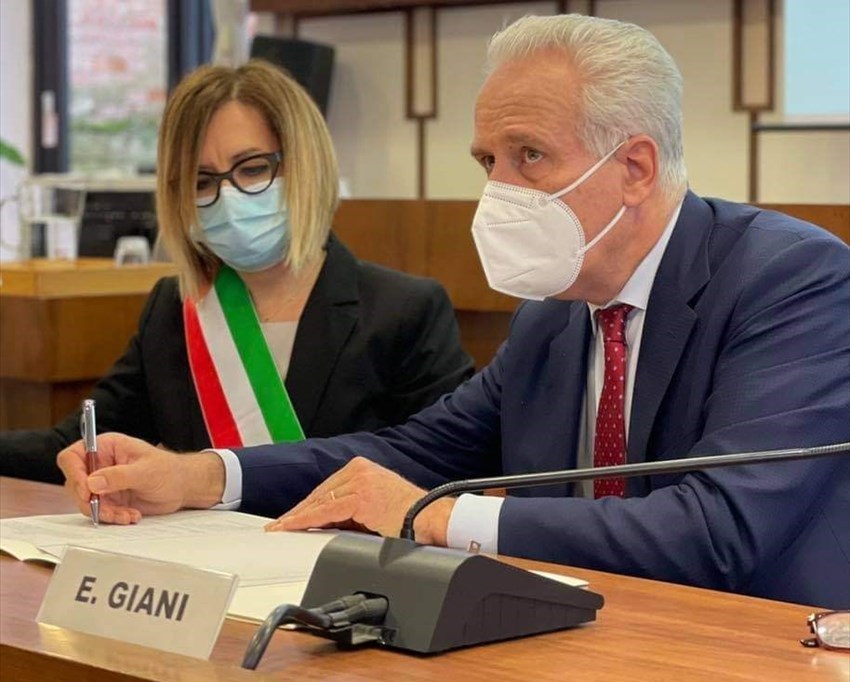 Monica Marini e Eugenio Giani