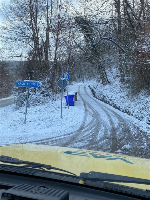 Neve a Rufina alta- frazioni di Pomino e dintorni(Turicchi cigliano metamorli canipittoli Castiglioni)