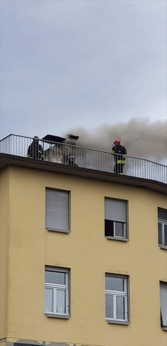 Incendio canna fumar Ristorante Girarrosto
