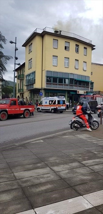 Incendio canna fumar Ristorante Girarrosto