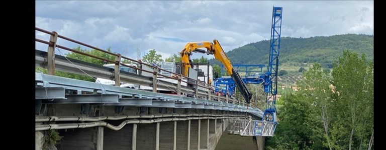 Lavori al Ponte di Rosano