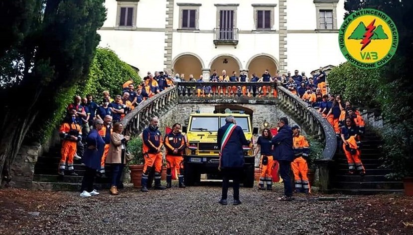 Inaugurazione a Villa Poggio Reale del nuovo mezzo di Vab Valdisieve