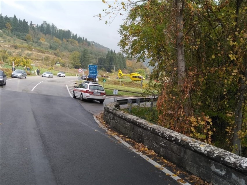 Foto scattata da una lettrice sul luogo dell'incidente al bivio di Molino del Piano