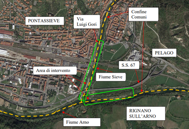 Mappa dei lavori fiume