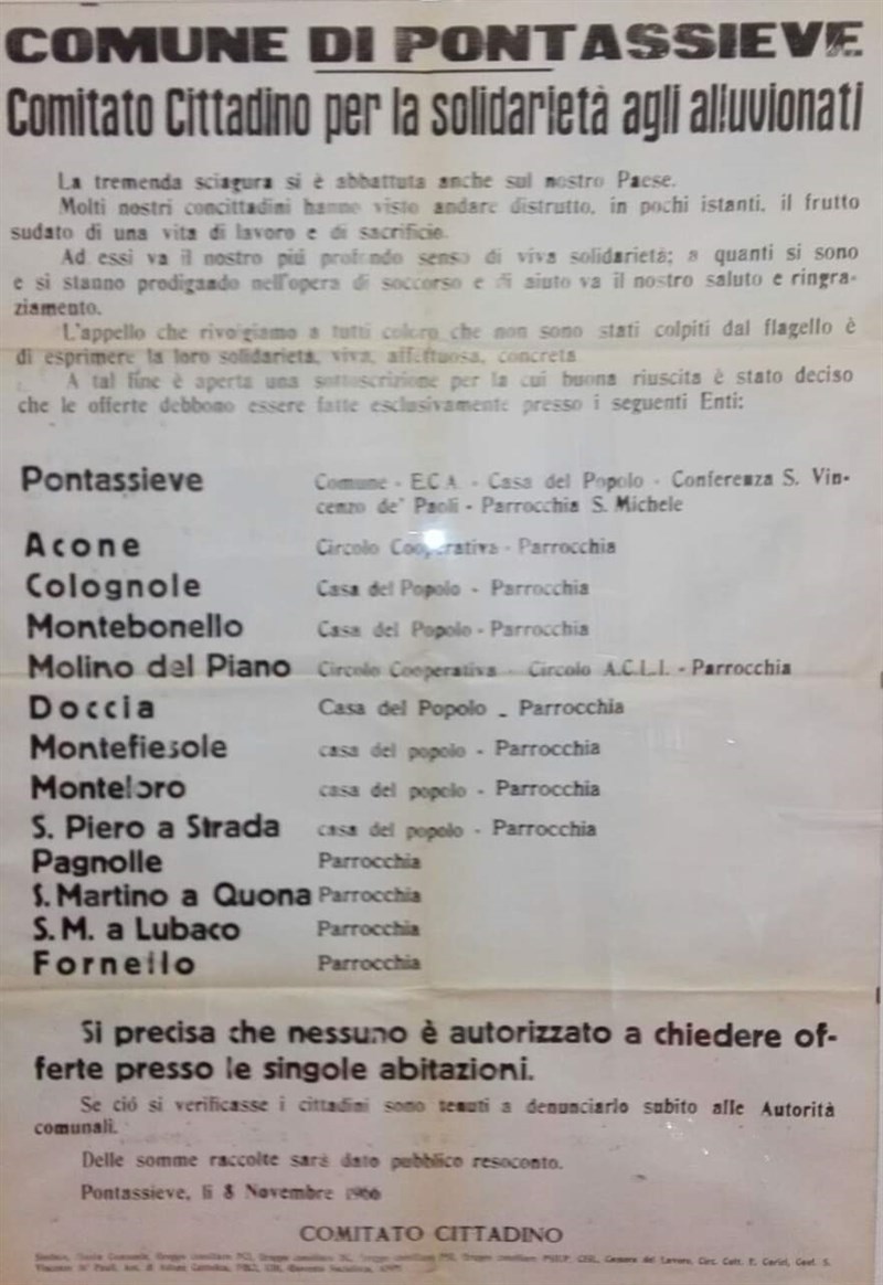 Alluvione - 4 novembre 1966 nel Comune di Pontassieve
