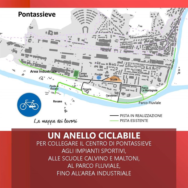 Pista ciclopedonale a ""I Villini"" - Pontassieve