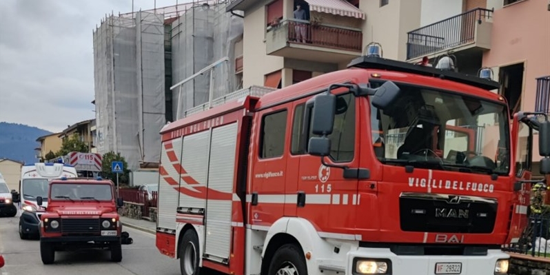 Incendio in Via Matteotti a Pontassieve