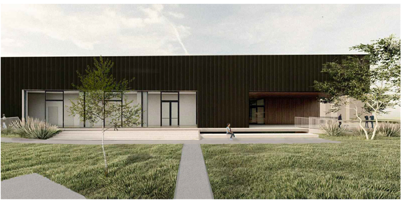 Render della futura piscina di Figline Valdarno