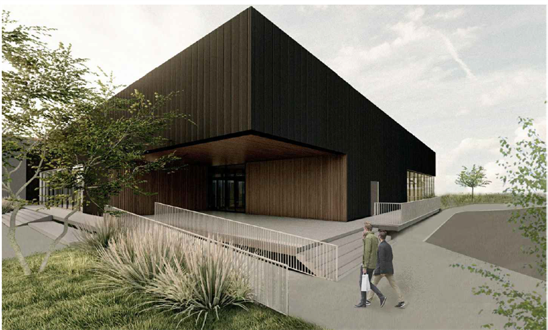 Render della futura piscina di Figline Valdarno