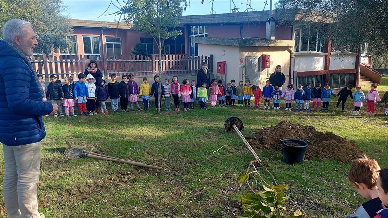 Festa alla scuola dell’infanzia di San Vito: piantati dodici nuovi alberi in occasione di Autumnia