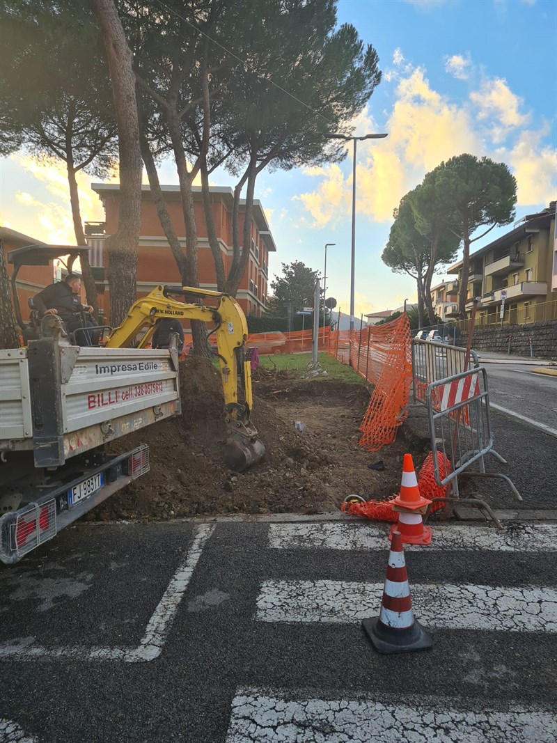 Lavori fontanello a Pontassieve