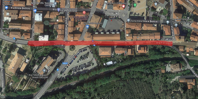 Luogo dove verrà realizzato a San Francesco il nuovo elettrodotto interrato a bassa tensione