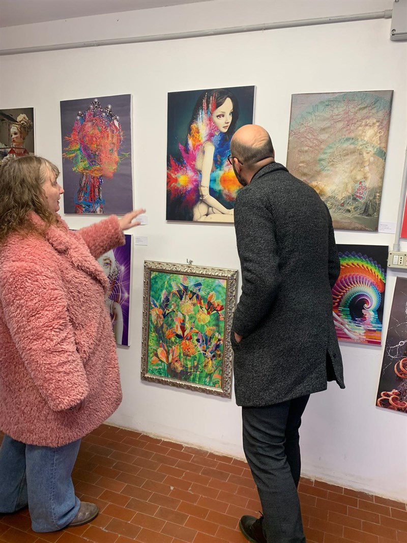 Il Sindaco di Pontassieve visita l’atelier dell’artista Emanuela Simoncini