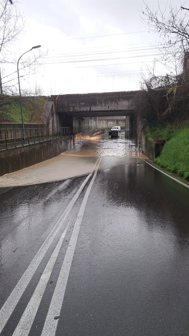 Sottopasso di ""I Veroni"" a Pontassieve allagato