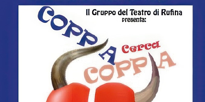 Un taglio della locandina teatro ""coppia cerca coppia"",""Piccolo Teatro Rufina