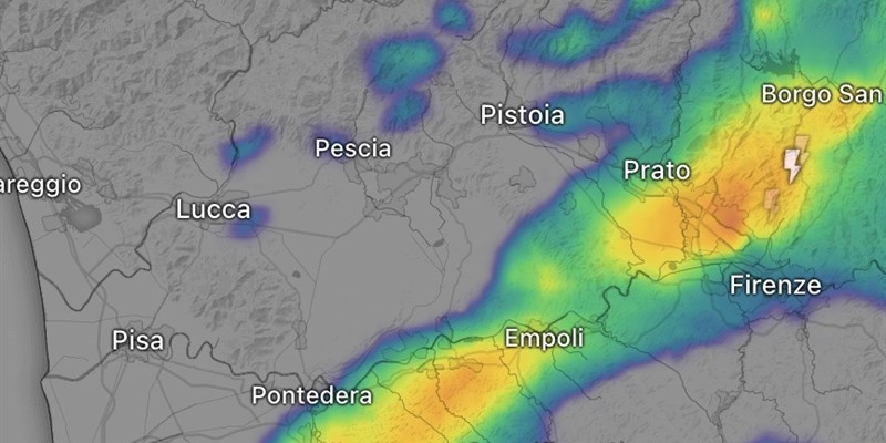 allarta maltempo, allerta rossa nelle province di Firenze,Prato e Pistoia