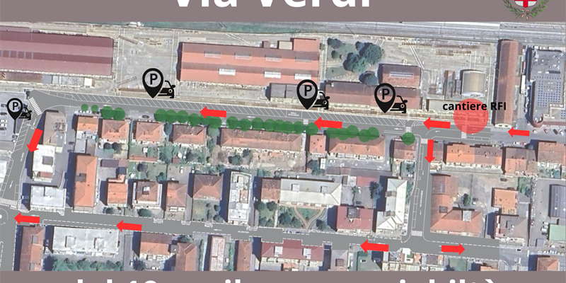 Via Verdi, nuova viabilità a Pontassieve